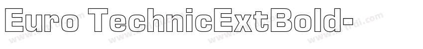 Euro TechnicExtBold字体转换